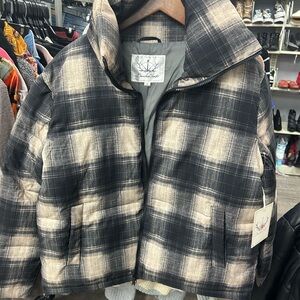 Plaid Puffer Jacket